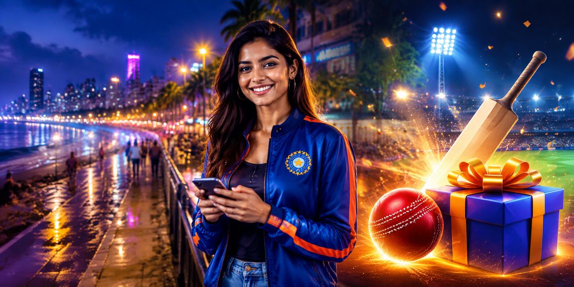 Mumbai night market with users following cricket games online